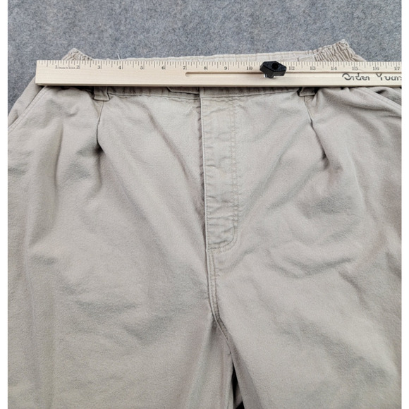 LL Bean Pathfinder Pants Womens 18 Beige Flannel Lined Outdoor - Picture 14 of 15